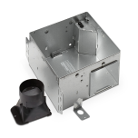 Broan® Flex™ Ventilation Fan Housing 4 in. Round Duct, 9-1/4 in. x 10 in. x 5-3/4 in.