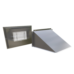 Micrometl Outside Air Hood Backdraft Damper, 0-25% Outside Air