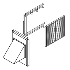 CanFab Outside Air Hood Backdraft Damper with Filter Rack &amp; 1&quot; Filters