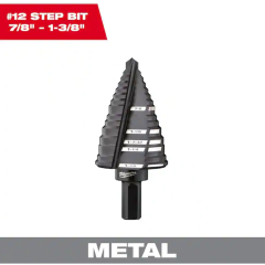 Milwaukee® #12 Step Drill Bit, 7/8&quot; - 1-3/8&quot;