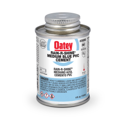 Oatey® Rain-R-Shine® Medium Blue PVC Cement 4 oz.