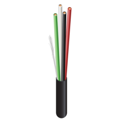 Southwire Stranded-Unshielded Mini-Split Tray Cable 600Vac, 14 AWG, 4-Conductors, 50&#039; (Black)