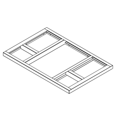 MicroMetl Curb Adapter, Welded Galvanized Metal Perimeter, Insulated