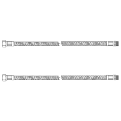 Stainless Steel Braided Hose Kit 3/4&quot; x 24&quot;