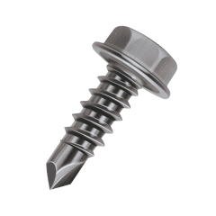 Malco® Bit-Tip® Screws with Drill Point, 1/4 in. Hex Head, 3/4 in. L, #8 (500 pk)