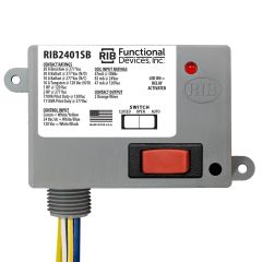 Enclosed Relay, 20 Amp, SPST-N/O + Override with 24 Vac/dc/120 Vac Coil