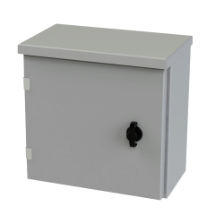 Single-Door Wall-Mount Enclosure, Carbon Steel, 12&quot; x 12&quot; x 6&quot;, (NEMA 3R)