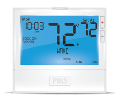 Pro1 T805 7/5+1+1 Day Programmable Thermostat 1H/1C, 24Vac/3Vdc (2AA)